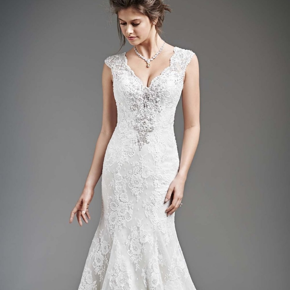 Kenneth Winston 1621 Ivory 18 All Lace Mermaid Extremely Low Back Wedding Dress